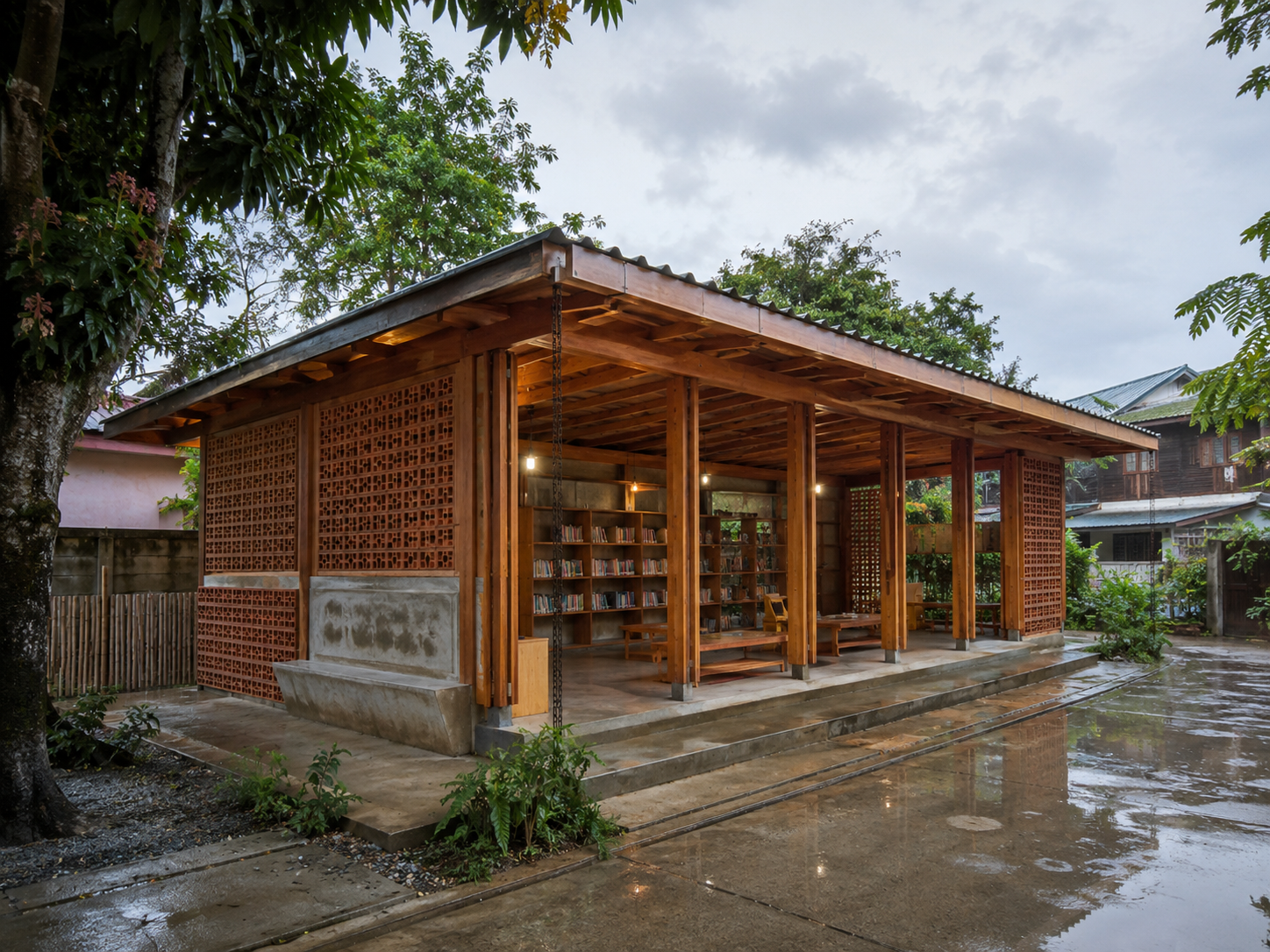 Community pavilion used as a model coordination study